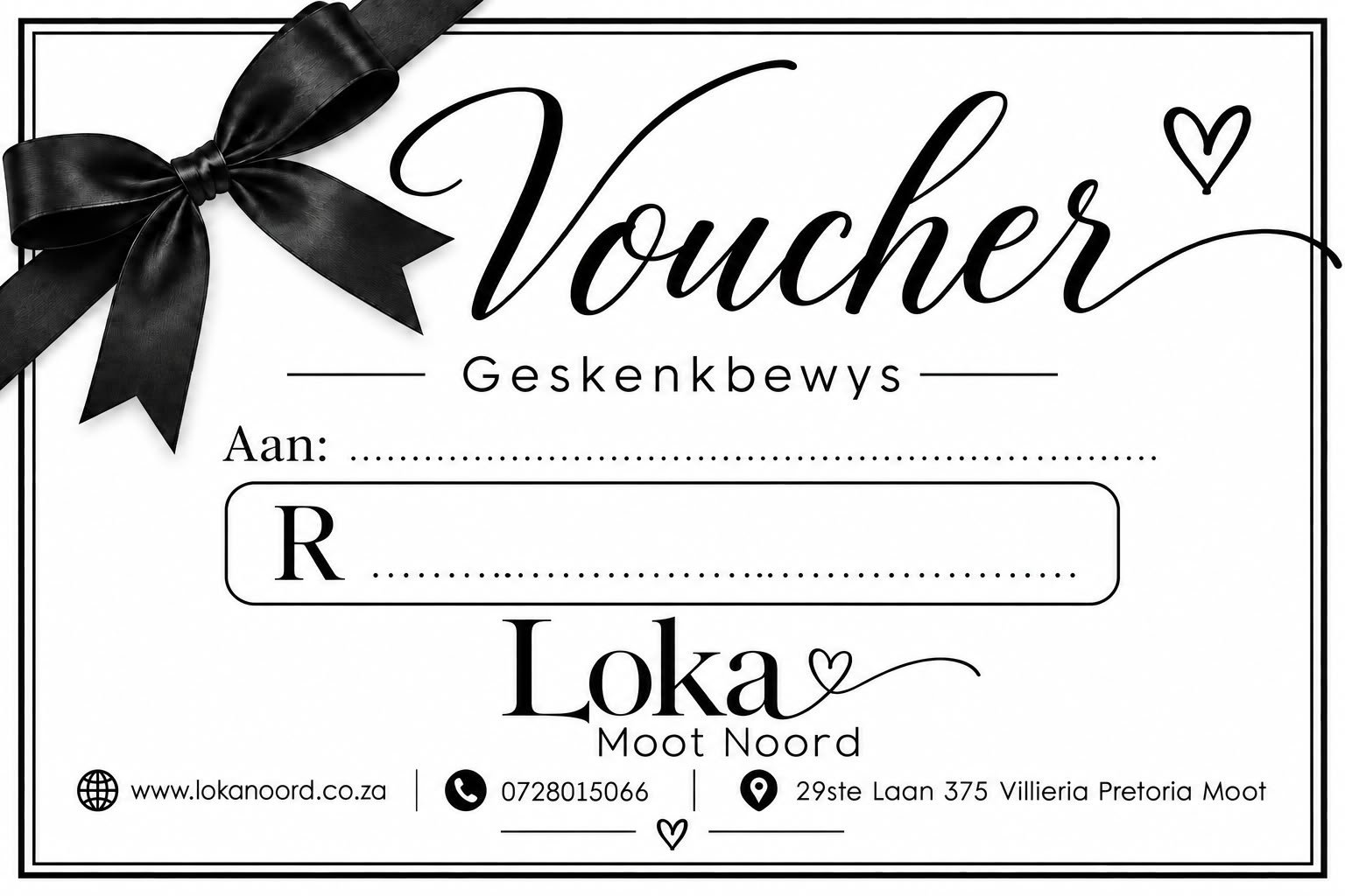 Voucher/Geskenkbewys
