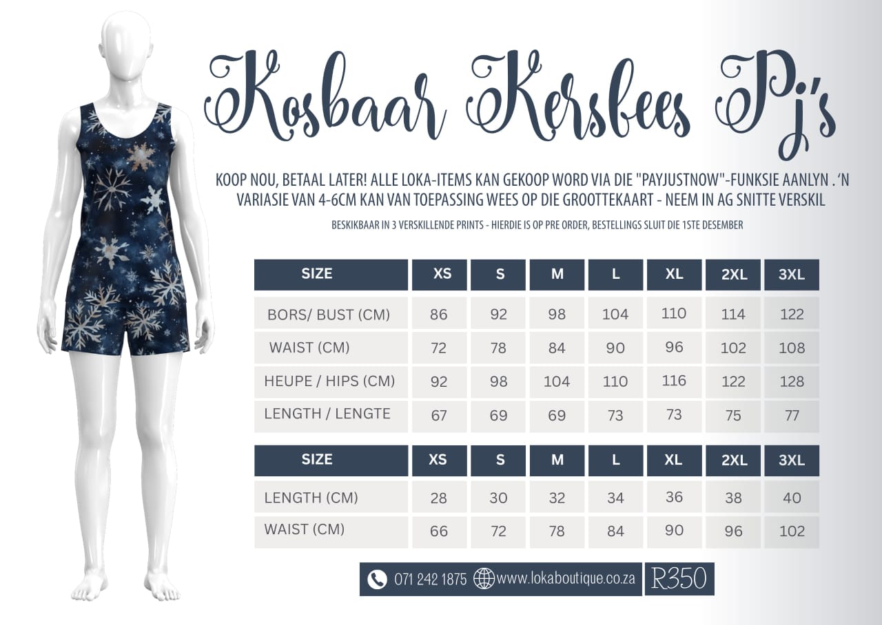 Kersfees PJ’s – Snowflakes