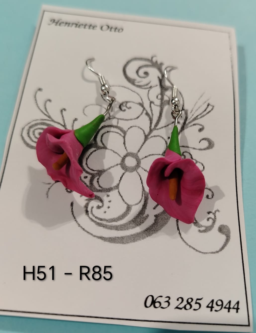 Handgemaakte Klei Oorbelle H51