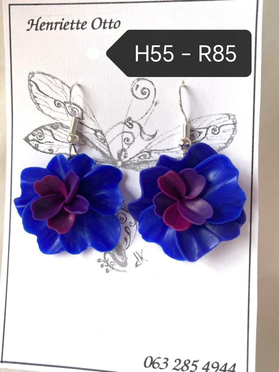 Handgemaakte Klei Oorbelle H55
