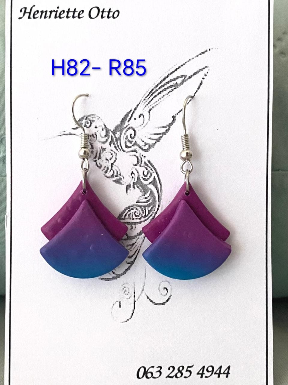 Handgemaakte Klei Oorbelle H82