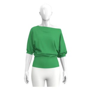 Vlermuis Toppie - Plain Groen