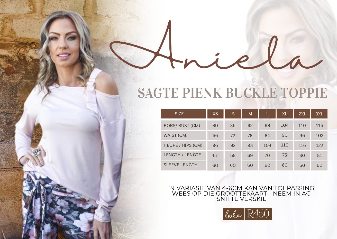 Aniela Sagte Pienk Buckle Toppie