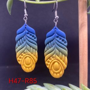 Handgemaakte Klei Oorbelle H47