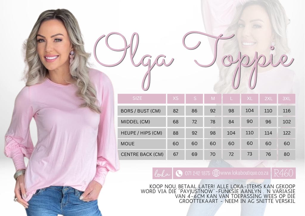 Pienk Olga Toppie