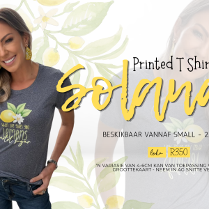 Solana Tees Grys (When life gives you lemons add sugar)