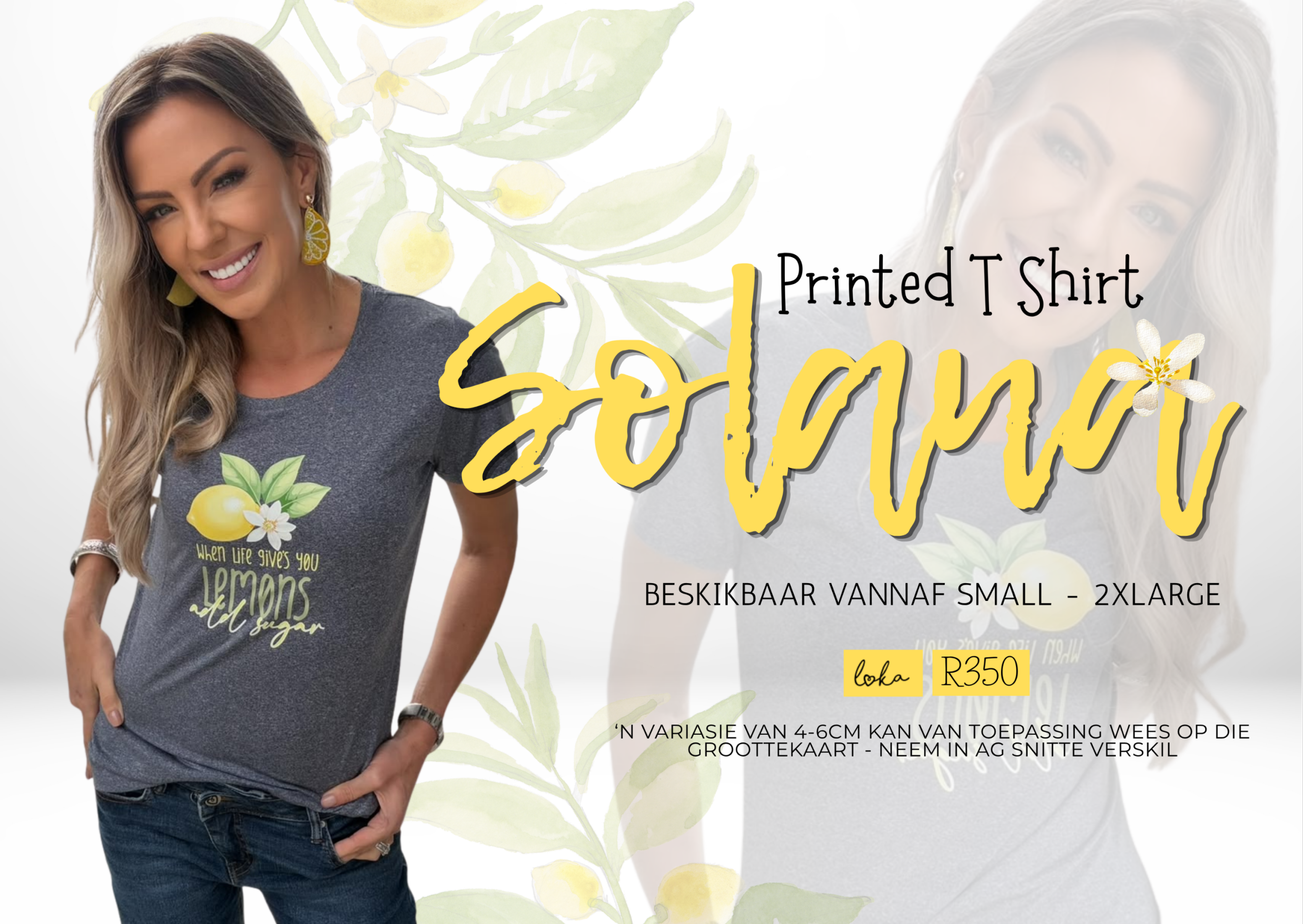 Solana Tees Grys (When life gives you lemons add sugar)
