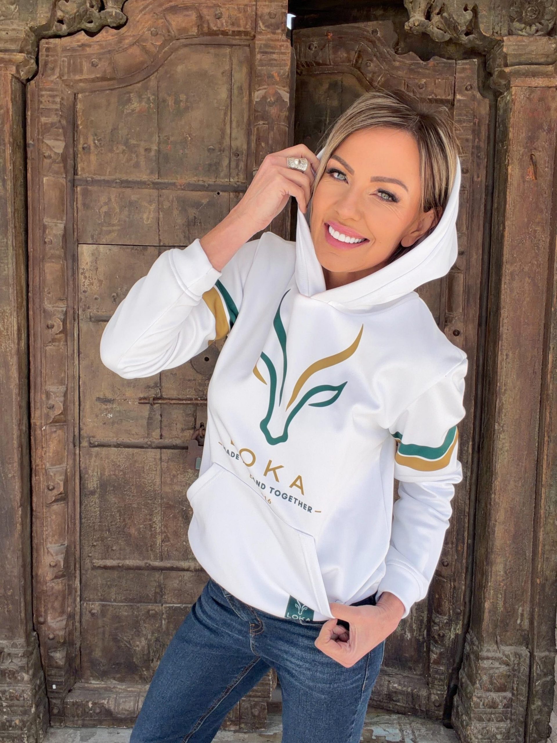 Vrouens Hoodie: Loka (Pienk) Sorry ek weet foto is groen