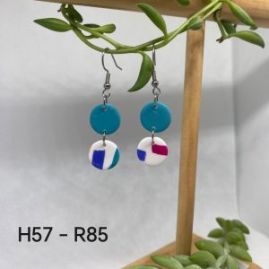 Handgemaakte Klei Oorbelle H57