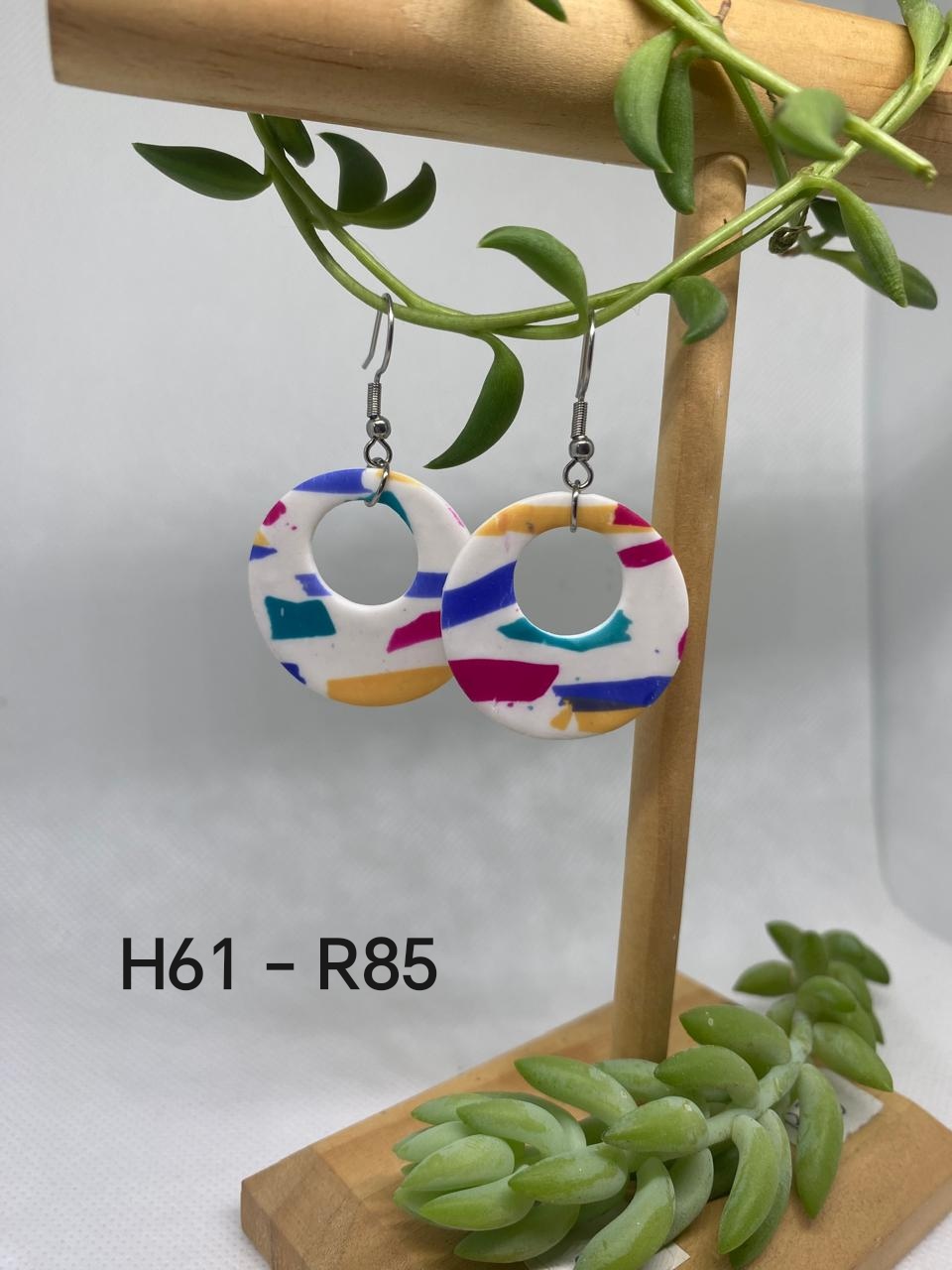 Handgemaakte Klei Oorbelle H61