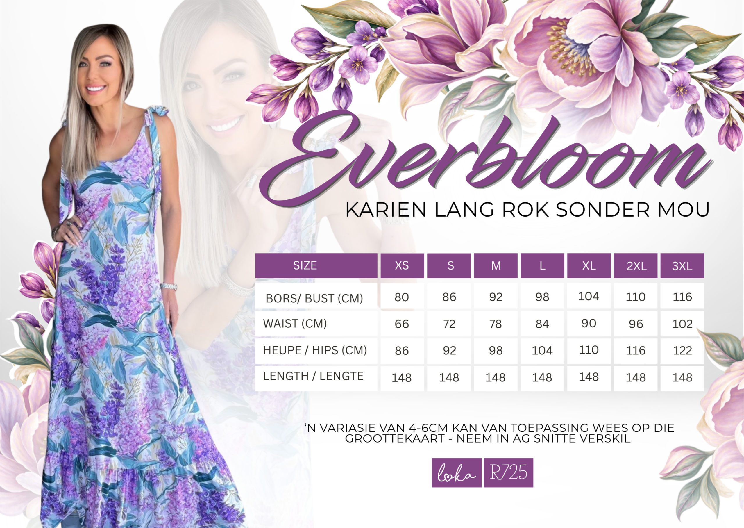 Everbloom Karien Rok sonder Mou
